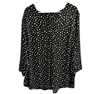 Talbots loose fit lightweight mid length sleeve tunic blouse top